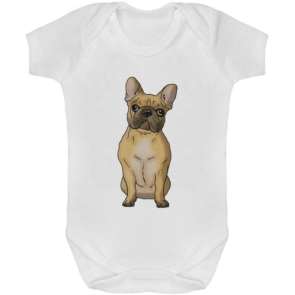 Azeeda 3-6 Month 'French Bulldog' Baby Grow/Bodysuit (GR00089886)