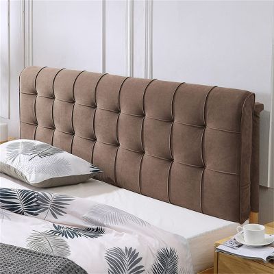 Fleece Headboard Cushion Bed Rest Backrest Large Day Bed Bolster Wedge Reading Pillow Day Bed Support Cushion with Removable Headboard Cover,C,No headboard 74.8"/190cm
