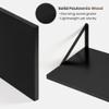 Marsmiles Black Floating Shelves for Wall, 12 Inch Deep Wood Wall Mounted Shelves Set of 2, 16W x 12D Wide Floating Wood Shelves for Bathroom Bedroom Kitchen Living Room, Black view 4