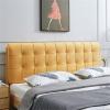 Fleece Headboard Cushion Bed Rest Backrest Large Day Bed Bolster Wedge Reading Pillow Day Bed Support Cushion with Removable Cover,B,with headboard King 79" view 1
