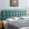 Cotton Fleece Headboard Pillow Rectangle Wall Cushion Large Bedside Backrest Reading Pillow Day Bed Lumbar Bolster with Removable Headboard Cover,B,with headboard Queen 59" view 1
