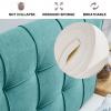 Cotton Fleece Headboard Pillow Rectangle Wall Cushion Large Bedside Backrest Reading Pillow Day Bed Lumbar Bolster with Removable Headboard Cover,B,with headboard Queen 59" view 2