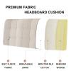 Cotton Fleece Headboard Pillow Rectangle Wall Cushion Large Bedside Backrest Reading Pillow Day Bed Lumbar Bolster with Removable Headboard Cover,B,with headboard Queen 59" view 3