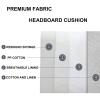 Linen Bed Backrest Headboard Cushion Large Bolster Reading Pillow Day Bed Bolster Lumbar Support Pad Removable Headboard Cover for Dorm Bench Bunkbed,D,No headboard King 70.8" view 2