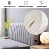 Linen Bed Backrest Headboard Cushion Large Bolster Reading Pillow Day Bed Bolster Lumbar Support Pad Removable Headboard Cover for Dorm Bench Bunkbed,D,No headboard King 70.8" view 3