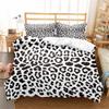 Animal Leopard Duvet Cover Cheetah Print Bedding Set Soft Quilt Cover White and Black Twin Comforter Cover with 1 Pillowcase (no Comforter) view 1