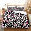 Animal Leopard Duvet Cover Cheetah Print Bedding Set Soft Quilt Cover White and Black Twin Comforter Cover with 1 Pillowcase (no Comforter) view 2