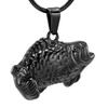 SHEIL Fish Cremation Jewelry Stainless Steel Memorial Ashes Necklace Holder Keepsake Funeral Urn Pendant for Pet Casket view 1