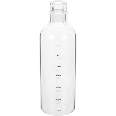 Hemoton Large Capacity Water Cup Time Marker Plastic Juice Bottle Cap 24 Hour Markings