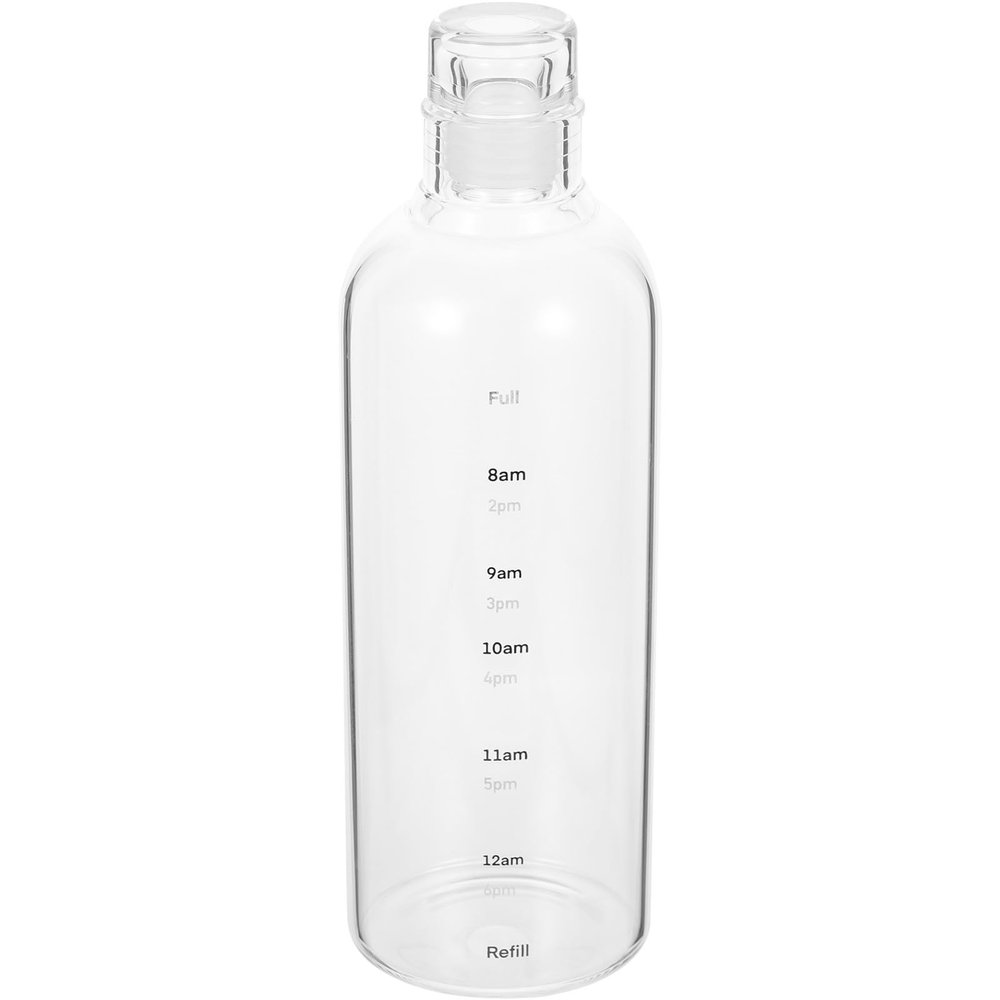 Hemoton Large Capacity Water Cup Time Marker Plastic Juice Bottle Cap 24 Hour Markings
