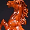 CFLNYC Home Decor Home Office Dcor Collectible Figurines Sculptures Ornament, Woodcarving Success Horse to Mahogany Crafts view 2
