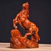 CFLNYC Home Decor Home Office Dcor Collectible Figurines Sculptures Ornament, Woodcarving Success Horse to Mahogany Crafts view 4