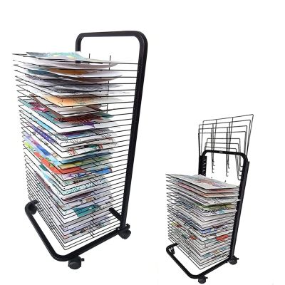 Art Drying Rack, Flexible Shelves, Sturdy Metal Art Rack, Power Coated Design, Mobile Art Drying Rack for Classrooms, Art Studio and Home Use (Size : 35-Layer)
