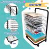 Art Drying Rack, Flexible Shelves, Sturdy Metal Art Rack, Power Coated Design, Mobile Art Drying Rack for Classrooms, Art Studio and Home Use (Size : 35-Layer) view 4