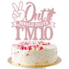 AROKIPPRY Out Single Digits I'm 10 Cake Topper, Glitter Double Digits 10 Cake Decorations, Boys Girls Happy 10th Birthday Decorations Supplies (Rose Gold) view 1