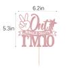 AROKIPPRY Out Single Digits I'm 10 Cake Topper, Glitter Double Digits 10 Cake Decorations, Boys Girls Happy 10th Birthday Decorations Supplies (Rose Gold) view 2