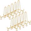 Boao 10 Pack 6 Inch Iron Plate Stands for Display, Gold Easel Stands for Photo, Picture Frame, Decorative Plate, Dish, Book and Tabletop Art view 1