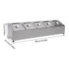 TFCFL Spice Rack Shelf,One Row Stainless Steel Organizer Stand with five food containers and Lids,Kitchen Pantry Countertop Spice Holder for Seasoning Sauce Jam Fruits Ingredients (5-Pan) view 4