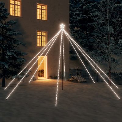 GOLINPEILO Christmas Tree Lights Indoor Outdoor,Christmas Decorations Outdoor LED Lights,Waterfall Christmas String Lights for Christmas,Halloween, Year Gifts, 800 LEDs Cold White 16.4'