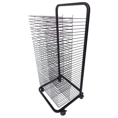 HONGKEFIT Art Drying Rack, Flexible Shelves Mobile Cart for Painting Craft Artwork Canvas Storage, Power Coated Design, Ideal for Schools and Art Clubs (Size : 35-Layer)
