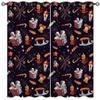 ONINUO Christmas Blackout Curtains for Living Room Decor, Holiday Xmas Snowflake New Year Present Boxes Grommet Thermal Insulated Drapes Darkening Window Curtain for Bedroom Living Room, 63 x 63 Inch view 1