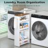 MARTY Rolling Storage Cart 4-Tier White Kitchen Cart with Wheels,Slim Storage Cart with Handle Slide Out Utility Cart Shelving Unit Organizer Trolley for Laundry Narrow Places Bathroom Small Corner view 3