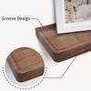 Axeman Walnut Floating Shelves for Wall 24 Inch | 24W x 6D Solid Walnut Wood Shelves Set of 2 | Natural Wooden Shelves for Living Room Bedroom Kitchen view 4