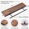 Axeman Walnut Floating Shelves for Wall - 24 Inch Wide x 6 Inch Deep Solid Walnut Wood Shelves Set of 2 - Natural Wooden Shelves for Room Wall Decor view 3