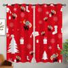 ONINUO Christmas Blackout Curtains for Living Room Decor, Pine Xmas Tree Snowflake Cute Red Winter Grommet Thermal Insulated Drapes Darkening Window Curtain for Bedroom Living Room, 63 x 63 Inch view 2