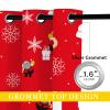 ONINUO Christmas Blackout Curtains for Living Room Decor, Pine Xmas Tree Snowflake Cute Red Winter Grommet Thermal Insulated Drapes Darkening Window Curtain for Bedroom Living Room, 63 x 63 Inch view 4
