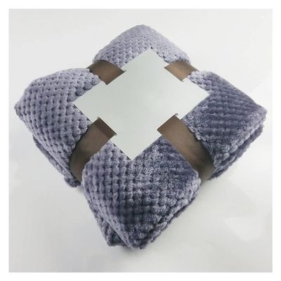 Blanket Queen Size Winter Flannel Blankets, Soft Fluffy Thicken Coral Fleece Shawl Blankets Travel Pillows (Color : Purple, Size : 100x150cm)