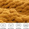 MHUQIA Chunky Knit Blankets for Bed 23x31in, Knitted Throw Blankets for Couch, Chenille Chunky Knit Blanket Hand Made Warm Throw Cozy Crochet Blanket Warm Gift view 2