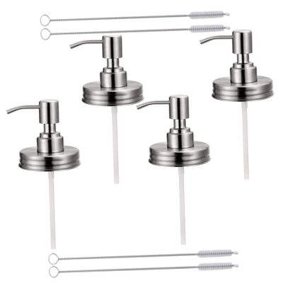 1 Set Bottle Dispenser Pump Spice Bottle Pump Soap Dispenser Replacement for Lotion Replacement Cleaning Brush Soap s Stainless Steel s