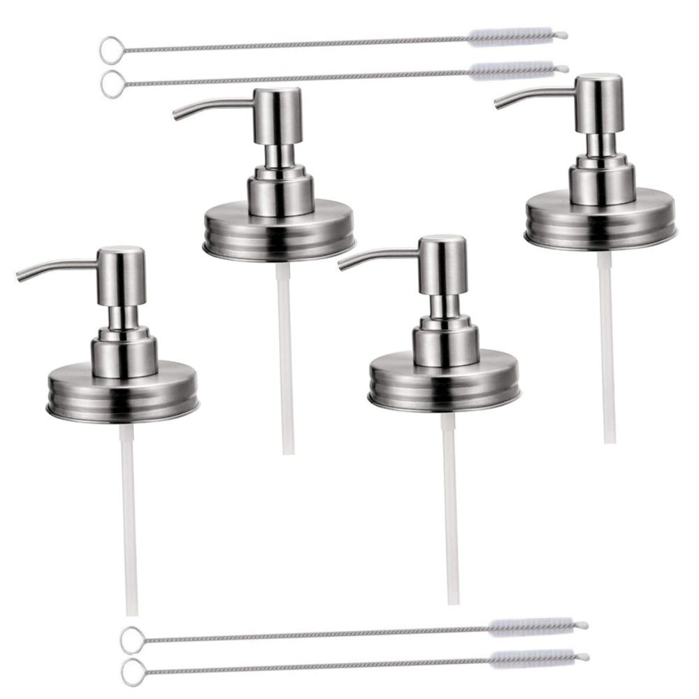 1 Set Bottle Dispenser Pump Spice Bottle Pump Soap Dispenser Replacement for Lotion Replacement Cleaning Brush Soap s Stainless Steel s