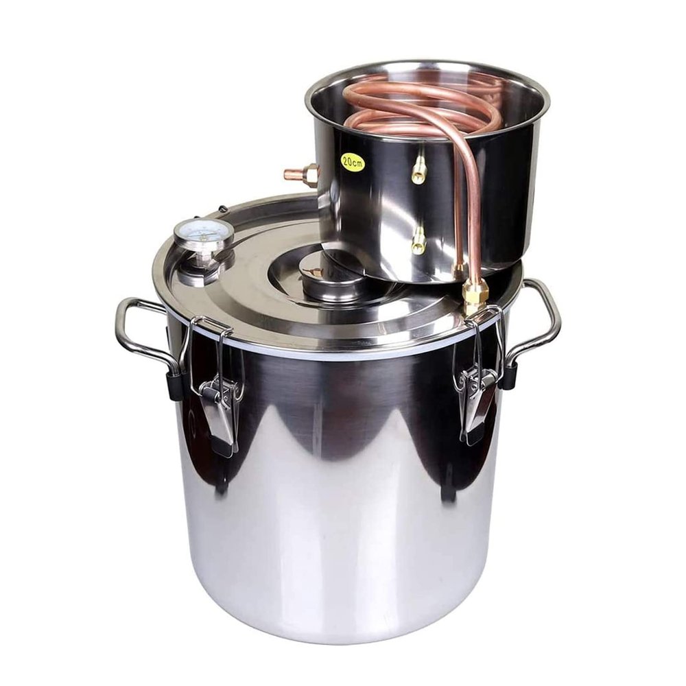Distiller with Built-in Thermometer for Home Fermentation,8l/2gal