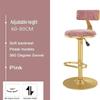 ABGRC Ergonomic Barstool Set of 2, Bar Stool Hight Isadjustable from 24"-32" by 360 Swivel, Velvet Upholstered Back Bar Chairs view 3