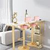 ABGRC Ergonomic Barstool Set of 2, Bar Stool Hight Isadjustable from 24"-32" by 360 Swivel, Velvet Upholstered Back Bar Chairs view 4