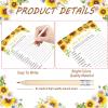 Yinder 145 Pcs Shower Party Activities Cards with 20 Pencils Includes Bingo Description and Wishes Guess Who Price is Right Word Scramble Party (Sunflower) view 4