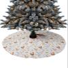 48 Inch Christmas Tree Skirt, Farm Rooster Tree Skirt Christmas Decorations Indoor Outdoor, Farmhouse Chicken Filling Grey Polka Dots Xmas Tree Skirts Mats Ornaments for Party Decor view 1