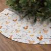 48 Inch Christmas Tree Skirt, Farm Rooster Tree Skirt Christmas Decorations Indoor Outdoor, Farmhouse Chicken Filling Grey Polka Dots Xmas Tree Skirts Mats Ornaments for Party Decor view 2