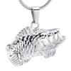 SHEIL Fish Cremation Jewelry Stainless Steel Memorial Ashes Necklace Holder Keepsake Funeral Urn Pendant for Pet Casket view 1