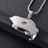SHEIL Fish Cremation Jewelry Stainless Steel Memorial Ashes Necklace Holder Keepsake Funeral Urn Pendant for Pet Casket view 4