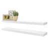 BAMEOS Floating Shelves,40 in W x 8in D Wall Mounted Wooden Shelves with Invisible Brackets Set of 2, Hanging Wall Shelves Decoration for Bedroom, Bathroom, Living Room and Kitchen view 1