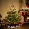 48 Inch Christmas Tree Skirt, Christmas Gnomes Tree Skirt Christmas Decorations Indoor Outdoor, Xmas Tree Snowflake Balls Birds Black Xmas Tree Skirts Mats Ornaments for Party Decor view 4