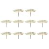 10pcs Candle Fixing Holder Stand DIY Pillar Candle Plate Metal Holders Fixator Tealight Stand Ornament for LED Wax Wedding Party Cake Home Shop view 1