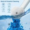 Disposable Toilet Brush with 48 PCS Refills, Disposables Toilets Cleaning System with Handle, Storage Caddy and 48Toilet Bowl Refill Heads for Bathroom Cleaning view 2