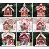 Christmas Gingerbread House Ornaments Candy House Xmas Tree Hanging Decoration Resin Christmas Hanging Ornaments Xmas Painted House Pendants for Christmas Tree Holiday Party Home Decoration(G, 1PCS) view 3