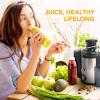 800W Juicer Machine, Stainless Steel Big Mouth Automatic Electric Juicer Extractor No Pomace Fiber Residue Easy to Disassemble and Clean, Citrus Juicer for Fruits and Vegetables view 2