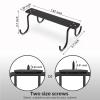 3PCS Mug Hooks Under Cabinet,Coffee Cups Holder with 12 Mug Hooks,Metal Mugs Hooks Under Shelf for Mugs,Coffee Cups and Kitchen Utensils (Black) view 2