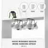 3PCS Mug Hooks Under Cabinet,Coffee Cups Holder with 12 Mug Hooks,Metal Mugs Hooks Under Shelf for Mugs,Coffee Cups and Kitchen Utensils (Black) view 4